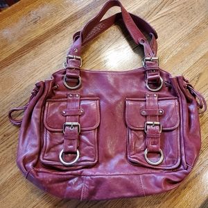 Tano Italian Leather Red Hobo Bag